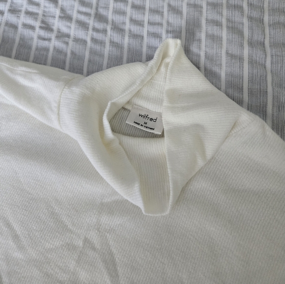 Wilfred Turtleneck Top Soft Modal Cream Ivory - Picture 2 of 4